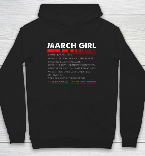 Womens March Girl Fact Speaking Fluent Sarcasm Funny Birthday Gift Hoodie