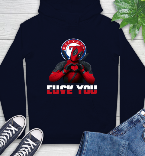 MLB Texas Rangers Deadpool Love You Fuck You Baseball Sports Hoodie 3