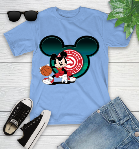 NBA Atlanta Hawks Mickey Mouse Disney Basketball Youth T-Shirt 11
