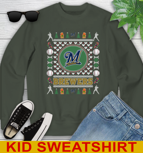 Milwaukee Brewers Merry Christmas MLB Baseball Loyal Fan Youth Sweatshirt 9 Milwaukee Brewers Merry Christmas MLB Baseball Loyal Fan Youth Sweatshirt - Image 9