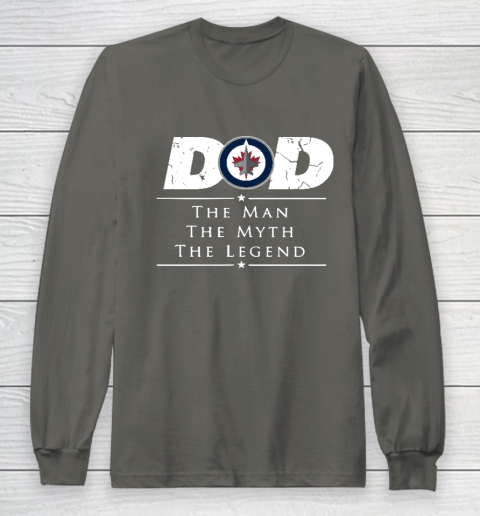 Winnipeg Jets NHL Ice Hockey Dad The Man The Myth The Legend Long Sleeve T-Shirt 5