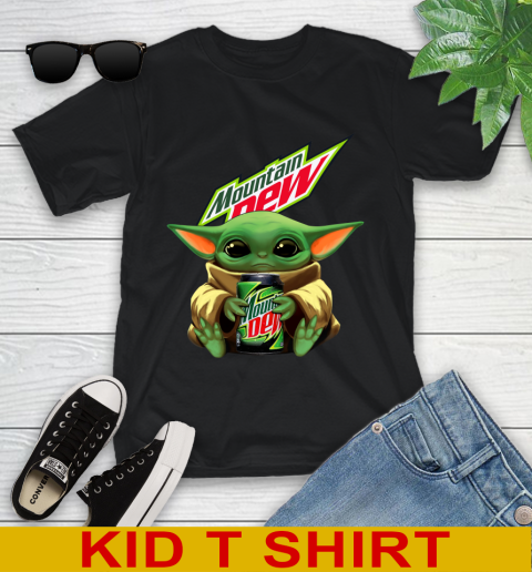 Star Wars Baby Yoda Hugs Mountain Dew Soft Drink Shirt 102