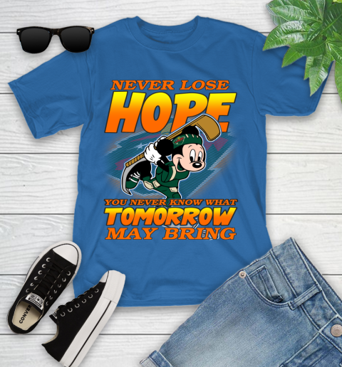 Minnesota Wild NHL Hockey ootball Mickey Disney Never Lose Hope Youth T-Shirt - Image 13