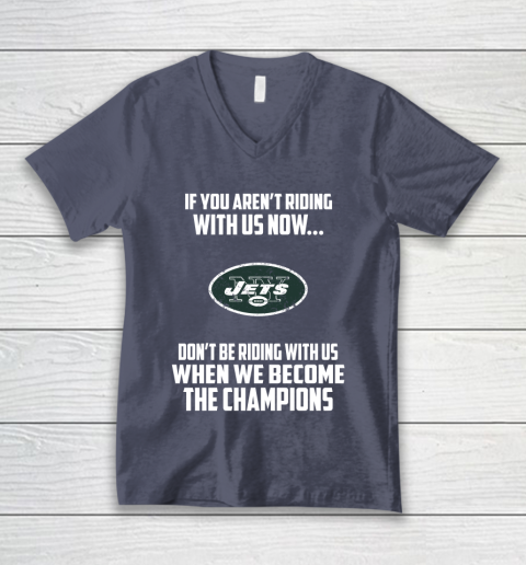 NFL New York Jets Football We Become The Champions V-Neck T-Shirt 7