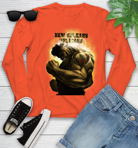 New Orleans Pelicans NBA Basketball Hulk Marvel Avengers Sports Youth Long Sleeve 3