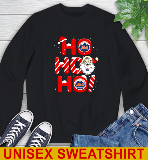 New York Mets MLB Baseball Ho Ho Ho Santa Claus Merry Christmas Shirt Sweatshirt