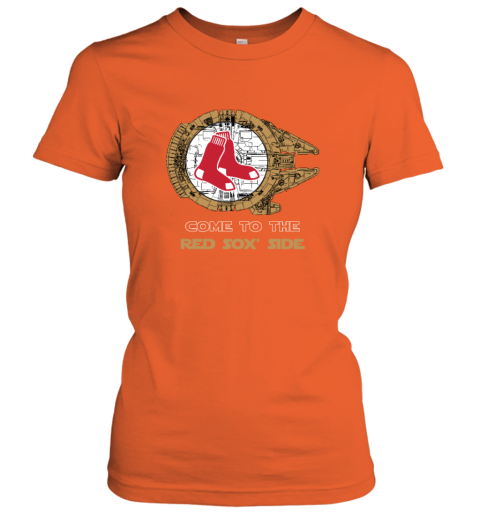 yule come to the boston red sox side star wars ladies t shirt 20 front orange