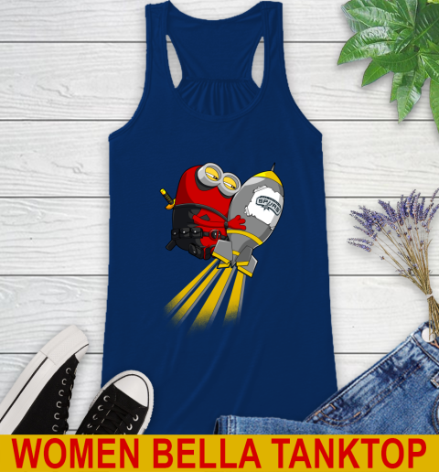 NBA Basketball San Antonio Spurs Deadpool Minion Marvel Shirt Racerback Tank 7