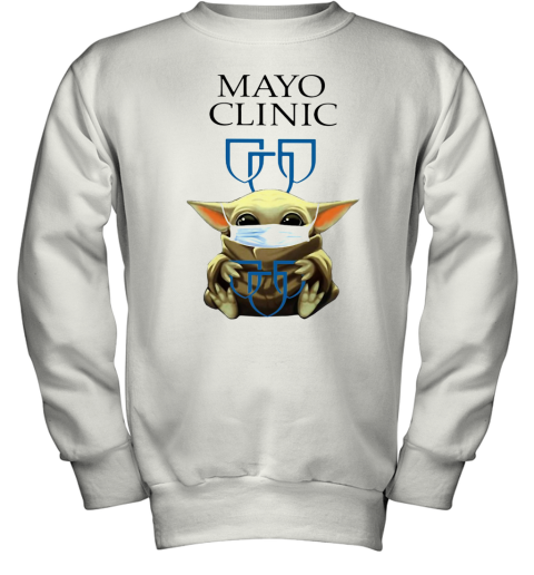 Baby Yoda Hug Mayo Clinic Covid 19 2020 Youth Sweatshirt