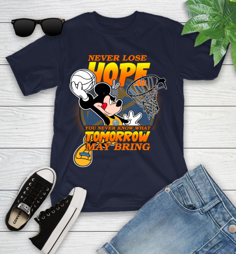 Denver Nuggets NBA Basketball Mickey Disney Never Lose Hope Youth T-Shirt 2