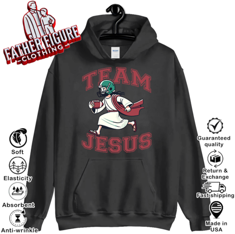Team Jesus Football Lover Christian Faith Bible Hoodie