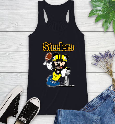 NFL Pittsburgh Steelers Mickey Mouse Disney Super Bowl Football T Shirt Racerback Tank 10