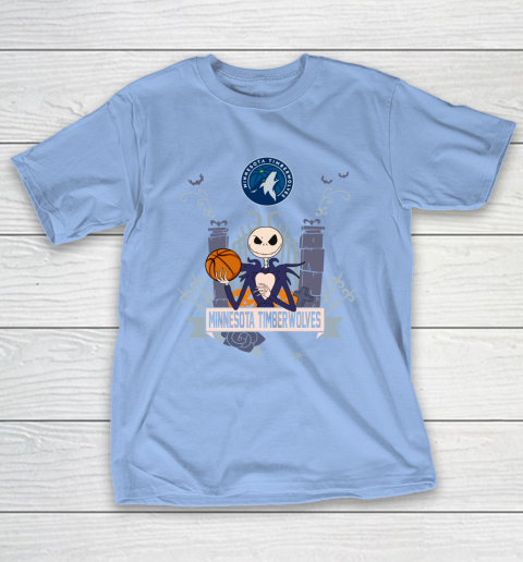 NBA Minnesota Timberwolves Basketball Jack Skellington Halloween T-Shirt 10