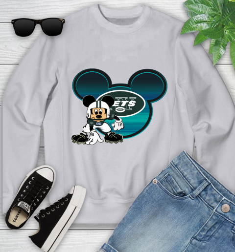 NFL New York Jets Mickey Mouse Disney Football T Shirt Youth Sweatshirt 4