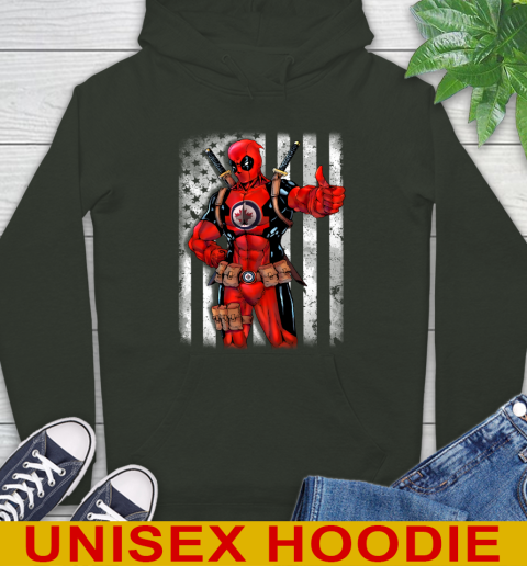 NHL Hockey Vegas Golden Knights Deadpool American Flag Shirt Hoodie 12