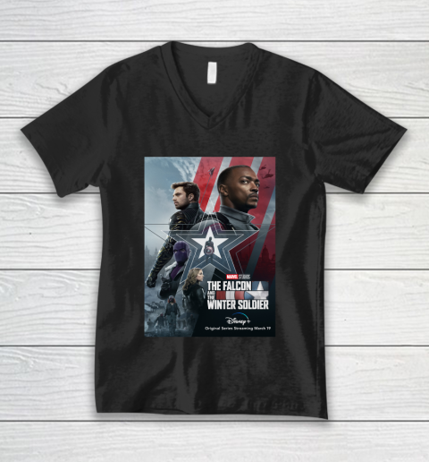 Captian America Tshirt The Falcon And The Winter Solidier Best team V-Neck T-Shirt