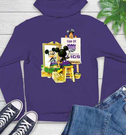 NBA Basketball Sacramento Kings Mickey Drawing Shirt 17