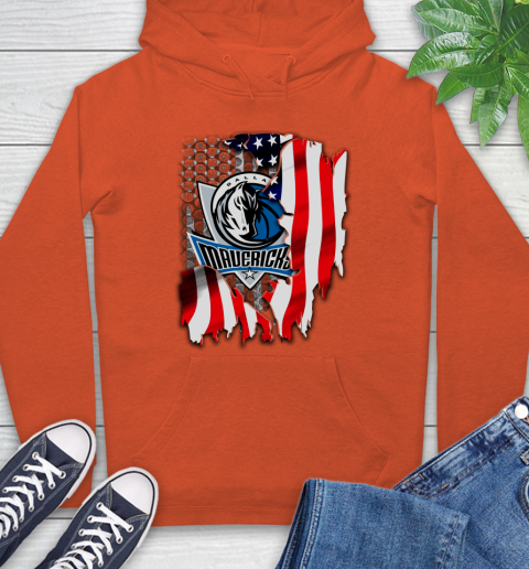 Dallas Mavericks NBA Basketball American Flag Hoodie 4
