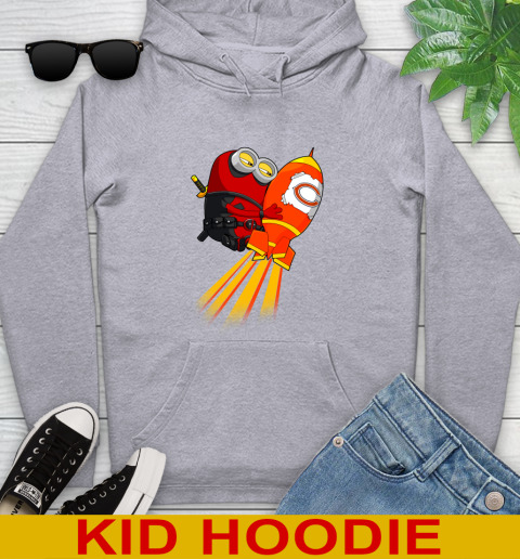 NFL Football Chicago Bears Deadpool Minion Marvel Shirt Youth Hoodie 6