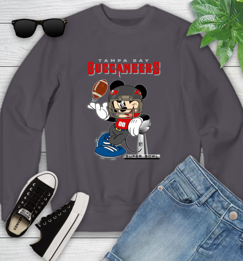 NFL Tampa Bay Buccaneers Mickey Mouse Disney Super Bowl Football T Shirt Youth Sweatshirt 6