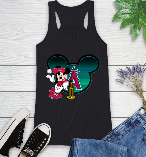 MLB Los Angeles Angels The Commissioner's Trophy Mickey Mouse Disney Racerback Tank 2