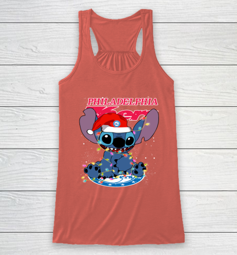 Philadelphia 76ers NBA noel stitch Basketball Christmas Racerback Tank 2