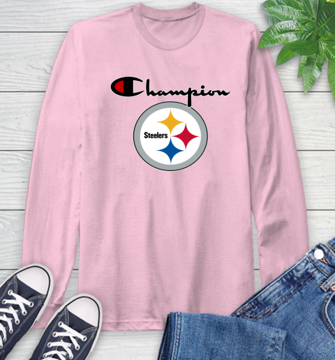 NFL Football Pittsburgh Steelers Champion Shirt Long Sleeve T-Shirt 8
