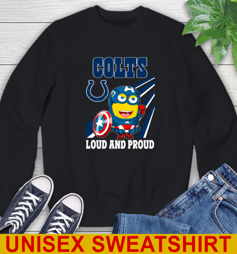 NFL Football Indianapolis Colts Captain America Marvel Avengers Minion Shirt Sweatshirt