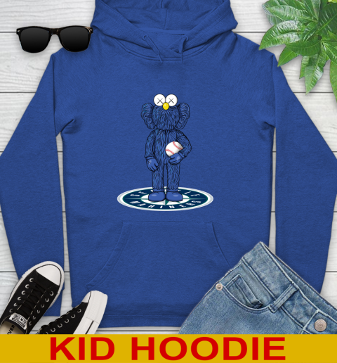MLB Baseball Seattle Mariners Kaws Bff Blue Figure Shirt Youth Hoodie 11 MLB Baseball Seattle Mariners Kaws Bff Blue Figure Shirt Youth Hoodie - Image 11