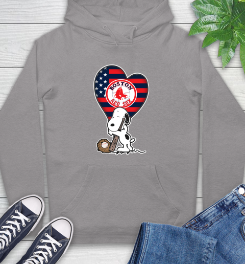 Boston Red Sox MLB Baseball The Peanuts Movie Adorable Snoopy Hoodie 6