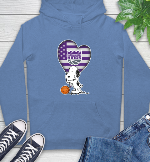 Sacramento Kings NBA Basketball The Peanuts Movie Adorable Snoopy Hoodie 11