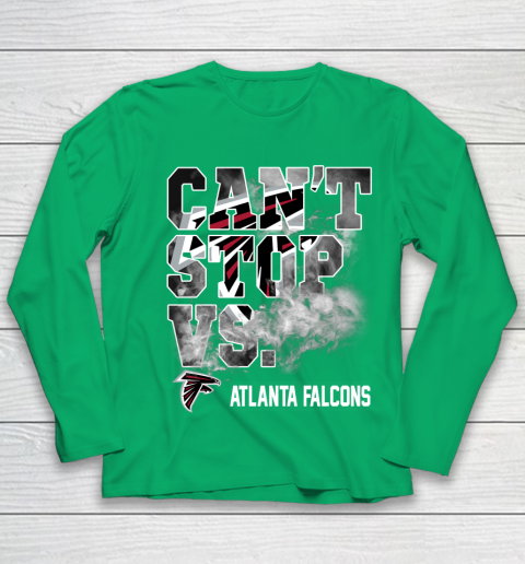 NFL Atlanta Falcons Can't Stop Vs Youth Long Sleeve 4