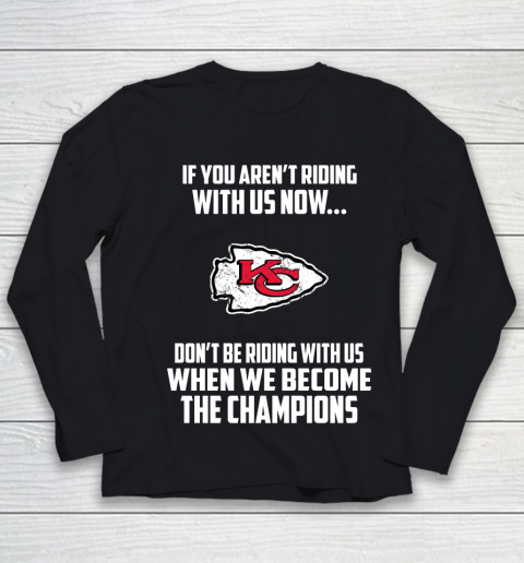 NFL Kansas City Chiefs Football We Become The Champions Youth Long Sleeve