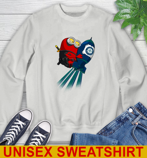 MLB Baseball Seattle Mariners Deadpool Minion Marvel Shirt Sweatshirt 5