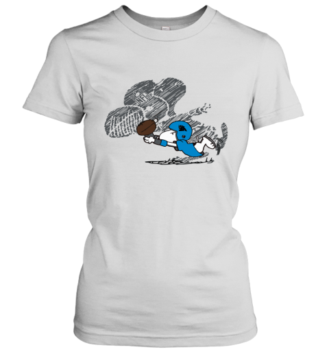 3qou carolina panthers snoopy plays the football game ladies t shirt 20 front white
