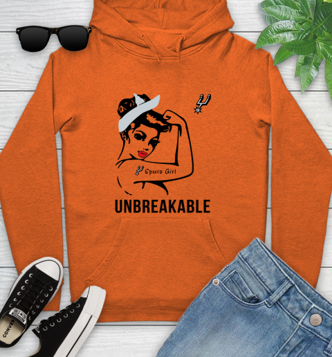 NBA San Antonio Spurs Girl Unbreakable Basketball Sports Youth Hoodie 3