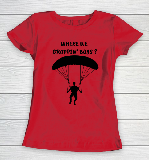 Fortnite Tshirt Where we droppin Boys Women's T-Shirt 7
