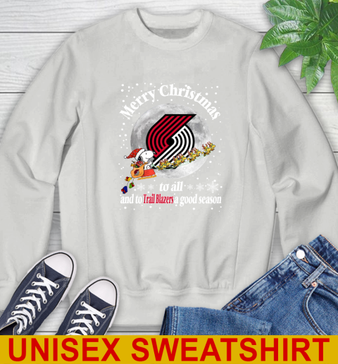 Portland Trail Blazers Merry Christmas To All And To Trail Blazers A Good Season NBA Basketball Sports Sweatshirt 5