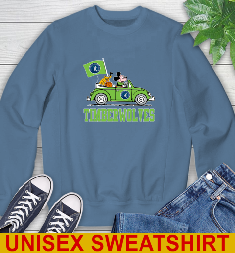 NBA Basketball Minnesota Timberwolves Pluto Mickey Driving Disney Shirt Sweatshirt 8