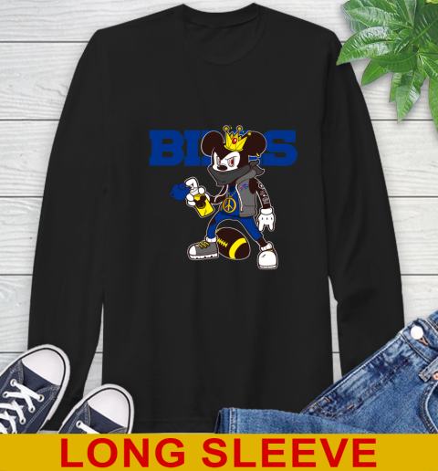 Buffalo Bills NFL Football Mickey Peace Sign Sports Long Sleeve T-Shirt 2