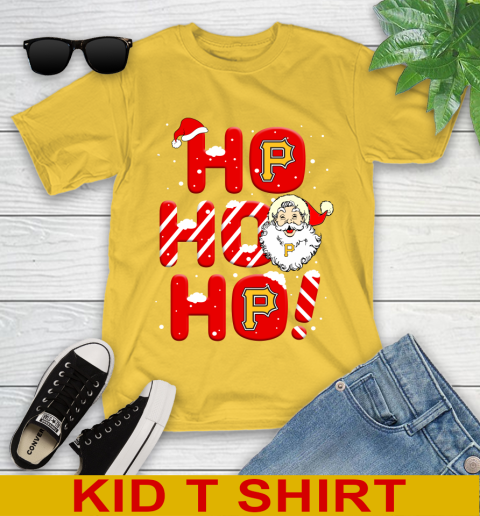 Pittsburgh Pirates MLB Baseball Ho Ho Ho Santa Claus Merry Christmas Shirt Youth T-Shirt 9