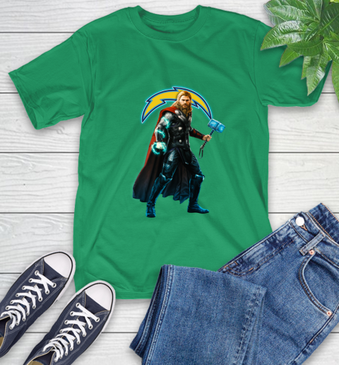 NFL Thor Avengers Endgame Football Los Angeles Chargers T-Shirt 7