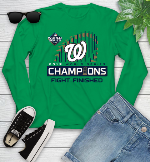 Finish The Fight Washington Nationals World Series Youth Long Sleeve 7