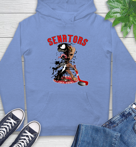 NHL Ottawa Senators Hockey Venom Groot Guardians Of The Galaxy Hoodie 11