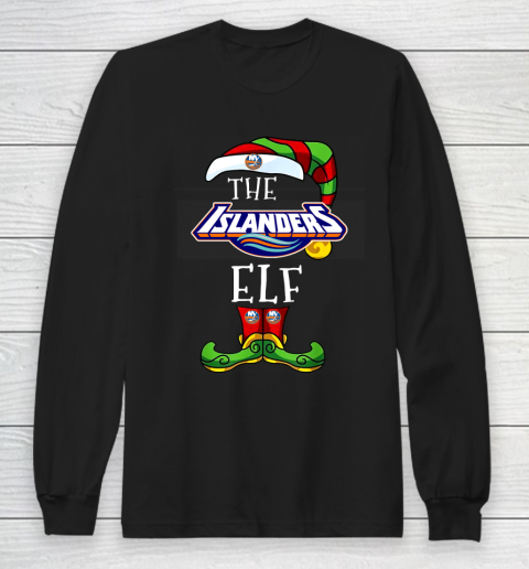 New York Islanders Christmas ELF Funny NHL Long Sleeve T-Shirt