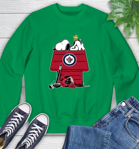 Winnipeg Jets NHL Hockey Snoopy Woodstock The Peanuts Movie Sweatshirt 6