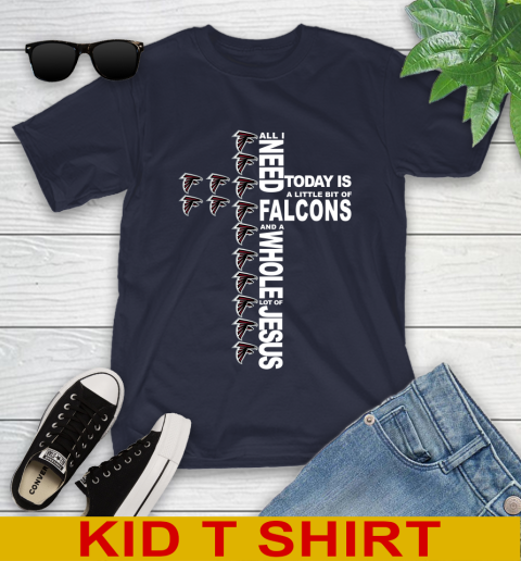NFL All I Need Today Is A Little Bit Of Atlanta Falcons Shirt Youth T-Shirt 2