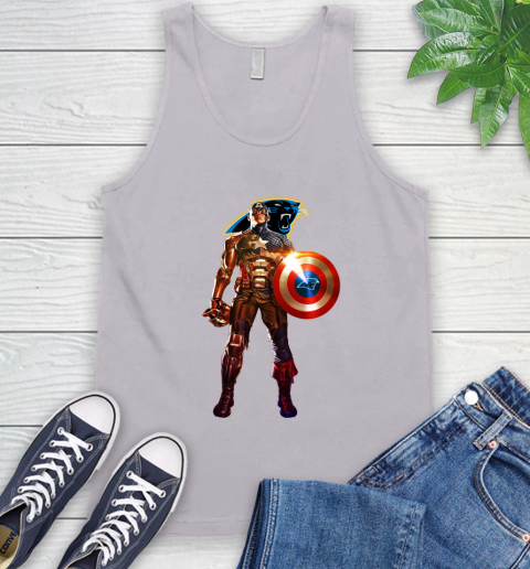 NFL Captain America Marvel Avengers Endgame Football Sports Carolina Panthers Tank Top 4