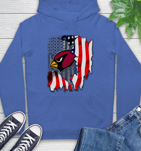 Arizona Cardinals NFL Football American Flag Hoodie 9
