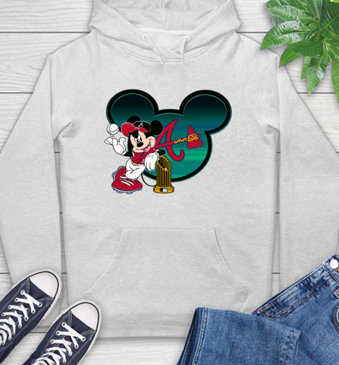 MLB Atlanta Braves The Commissioner's Trophy Mickey Mouse Disney Hoodie